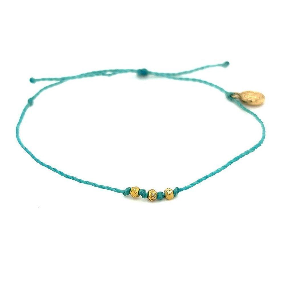 Pura Vida‎ 3-Gold Beads Bracelet